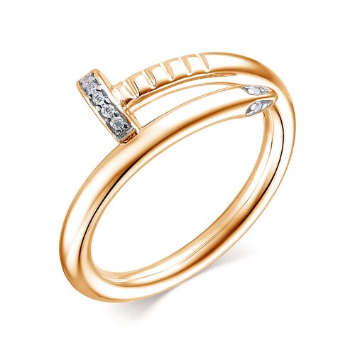 Кольцо с фианитами из серебра 925 пробы