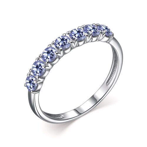 Кольцо с кристаллами из серебра 925 пробы