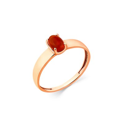 Кольцо с сердоликом из золота 585 пробы