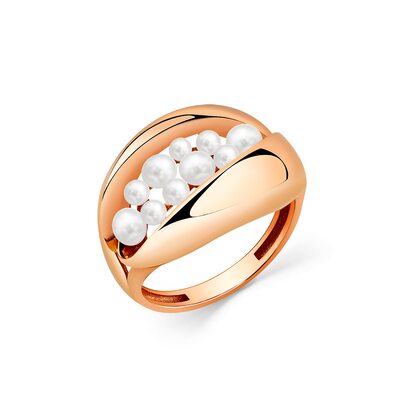 Кольцо с жемчугом из золота 585 пробы