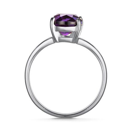 Кольцо с аметистом из серебра 925 пробы