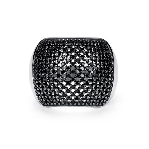 Кольцо с фианитами из серебра 925 пробы