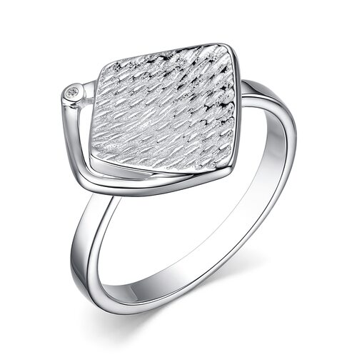 Кольцо с бриллиантом из серебра 925 пробы