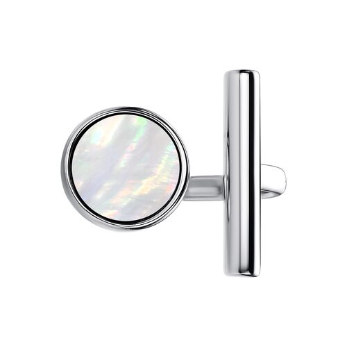 Кольцо с перламутром из серебра 925 пробы