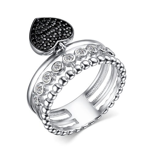 Кольцо с фианитами из серебра 925 пробы