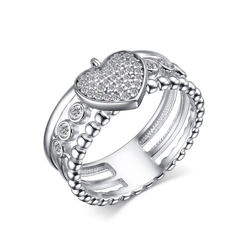 Кольцо с фианитами из серебра 925 пробы