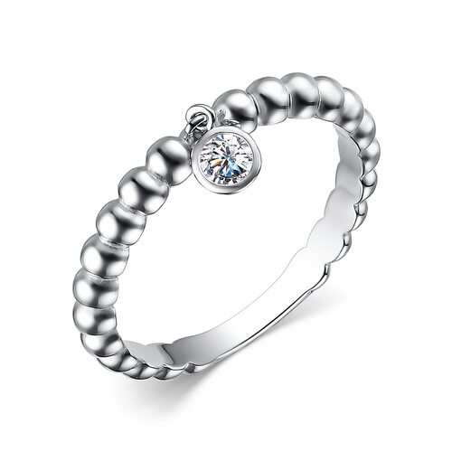 Кольцо с фианитом из серебра 925 пробы