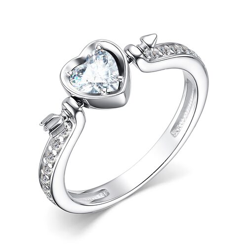 Кольцо с фианитами из серебра 925 пробы