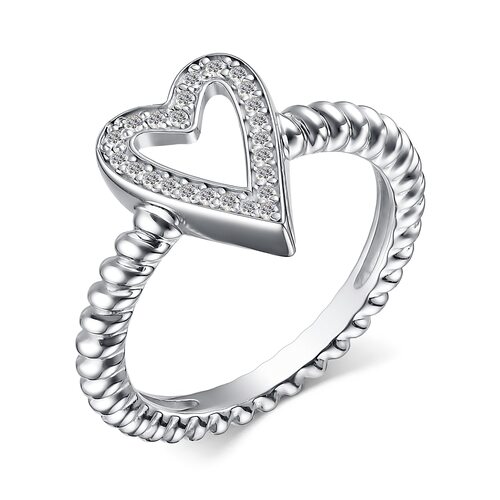 Кольцо с фианитами из серебра 925 пробы