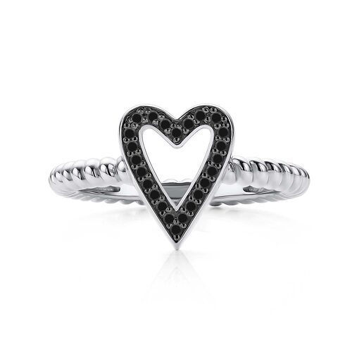 Кольцо с фианитами из серебра 925 пробы