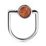 Кольцо с янтарем из серебра 925 пробы арт. 01-4024/0ЯНТ-00