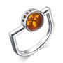 Кольцо с янтарем из серебра 925 пробы арт. 01-4024/0ЯНТ-00