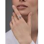 Кольцо "Сердце" с бриллиантом и золотой вставкой из серебра 925 пробы арт. 01-4106/000Б-00