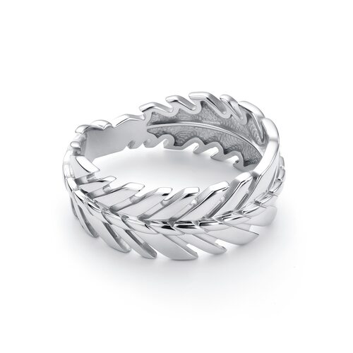 Кольцо "Перо" из серебра 925 пробы