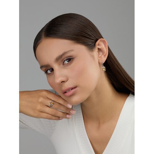 Кольцо с цитрином из серебра 925 пробы