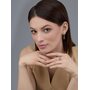 Кольцо с бриллиантом и золотой вставкой из серебра 925 пробы арт. 01-4242/000Б-17