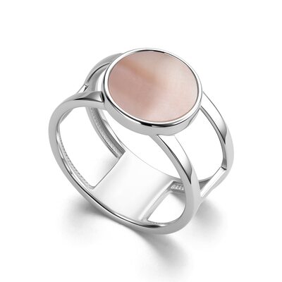 Кольцо с перламутром из серебра 925 пробы