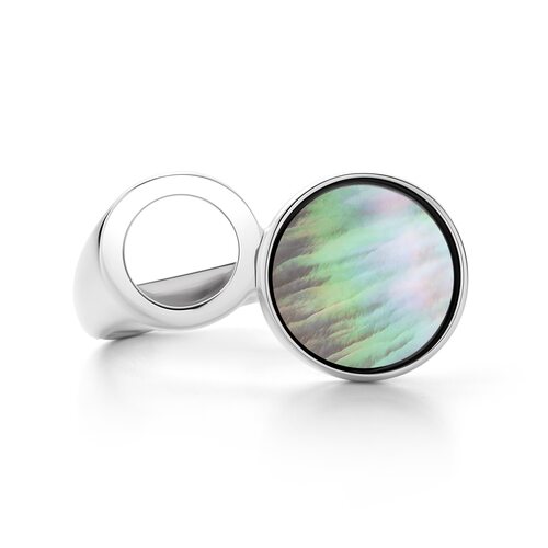 Кольцо с перламутром из серебра 925 пробы