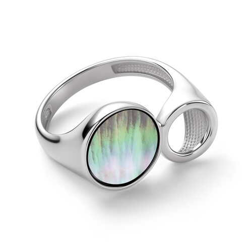 Кольцо с перламутром из серебра 925 пробы