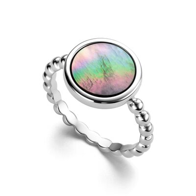 Кольцо с перламутром из серебра 925 пробы