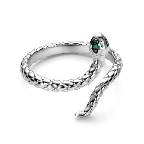 Кольцо с фианитами из серебра 925 пробы