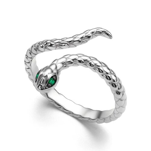 Кольцо с фианитами из серебра 925 пробы