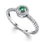 Кольцо с изумрудом из серебра 925 пробы арт. 01-4399/000И-00