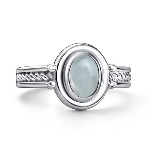 Кольцо с аквамарином из серебра 925 пробы