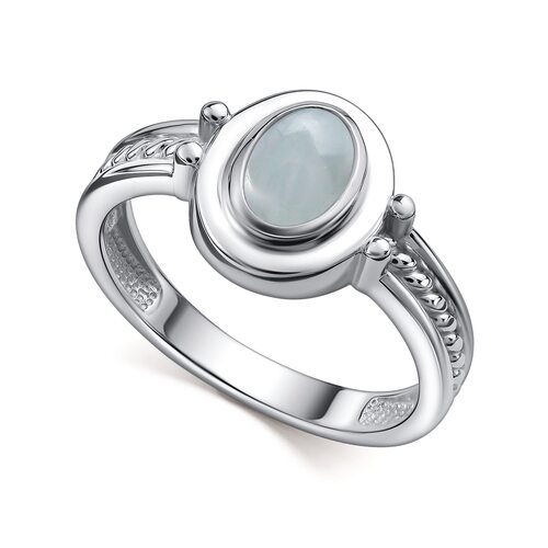 Кольцо с аквамарином из серебра 925 пробы