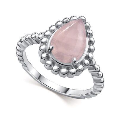 Кольцо с кварцем из серебра 925 пробы