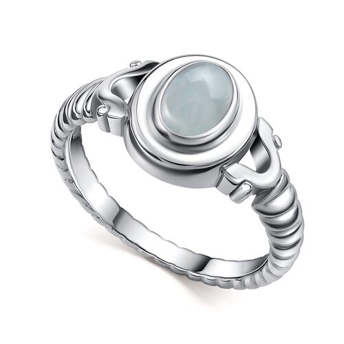 Кольцо с аквамарином из серебра 925 пробы