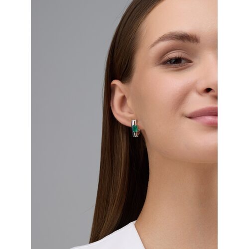 Кольцо с агатом из серебра 925 пробы