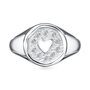 Кольцо "Сердце" с фианитами из серебра 925 пробы арт. 01-4465/00КЦ-00