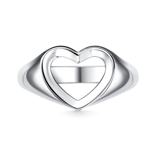 Кольцо "Сердце" из серебра 925 пробы