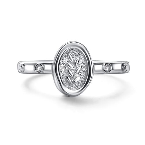 Кольцо с бриллианатми из серебра 925 пробы