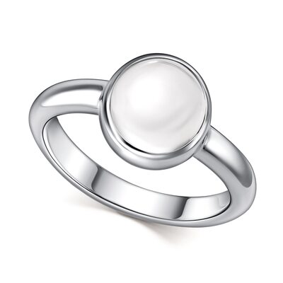 Кольцо с горным хрусталем из серебра 925 пробы