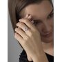 Кольцо с бриллиантом из серебра 925 пробы арт. 01-4939/000Б-00