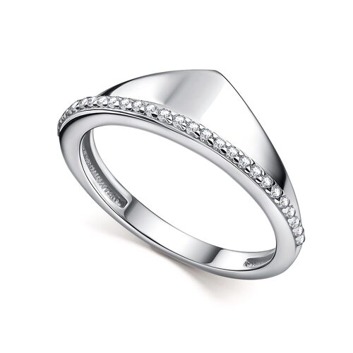 Кольцо с фианитами из серебра 925 пробы