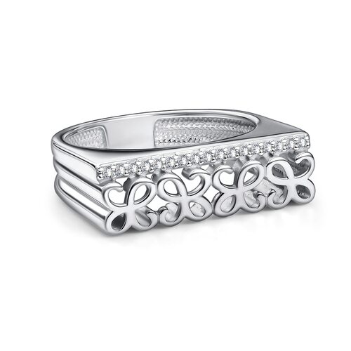 Кольцо с фианитами из серебра 925 пробы