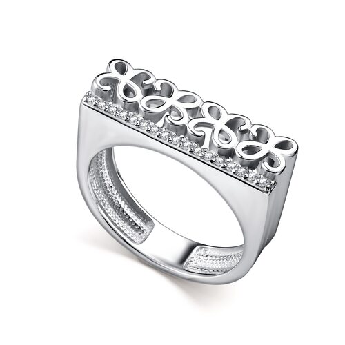 Кольцо с фианитами из серебра 925 пробы