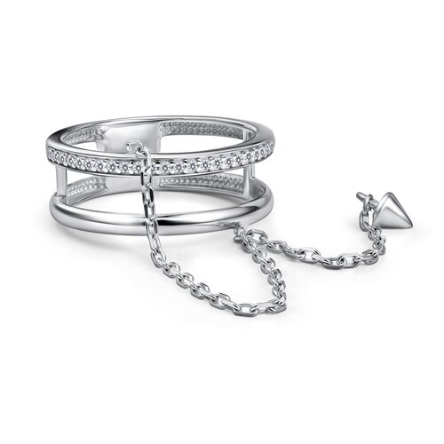 Кольцо с фианитами из серебра 925 пробы