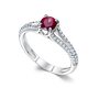 Кольцо с рубином и фианитами из серебра 925 пробы арт. 01-5183/000Р-00