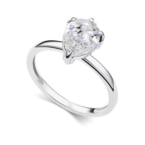 Кольцо с горным хрусталем из серебра 925 пробы