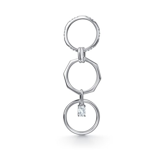 Кольцо с фианитами из серебра 925 пробы