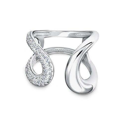 Кольцо с фианитами из серебра 925 пробы