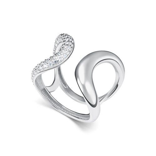 Кольцо с фианитами из серебра 925 пробы