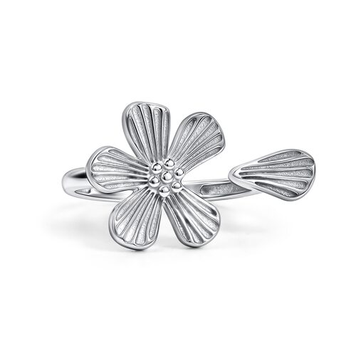 Кольцо "Цветок" из серебра 925 пробы