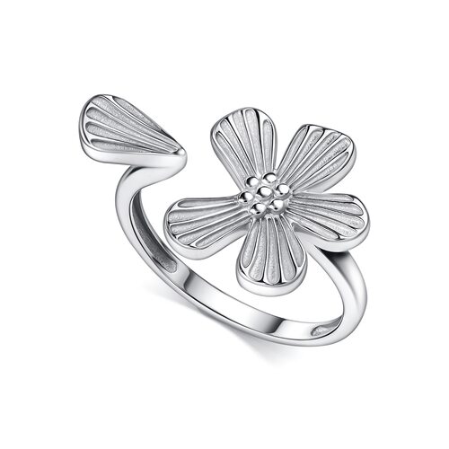 Кольцо "Цветок" из серебра 925 пробы