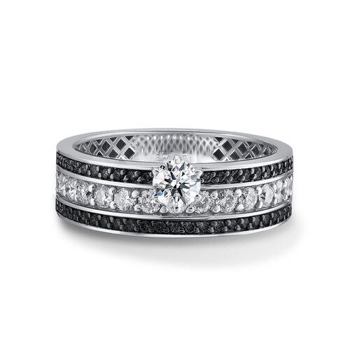 Кольцо с бриллиантами из белого золота 585 пробы