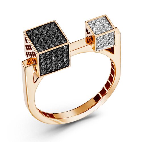 Кольцо с бриллиантами из золота 585 пробы арт. 01-P0530-01-040-07-02